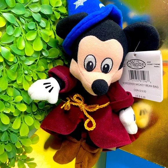 DISNEY STORE EXCLUSIVENWT VTG 90s FANTASIA COLLECTIBLE BEAN BAG PLUSH SET OF 3